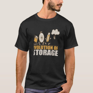 T-shirt Evolution Of Data Storage Devices USB Floppy Disk 