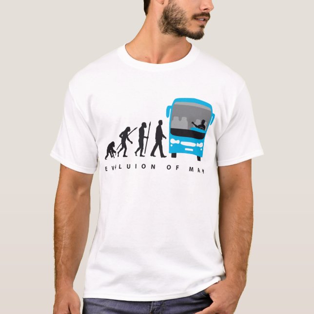 T-shirt evolution of man driver (Devant)