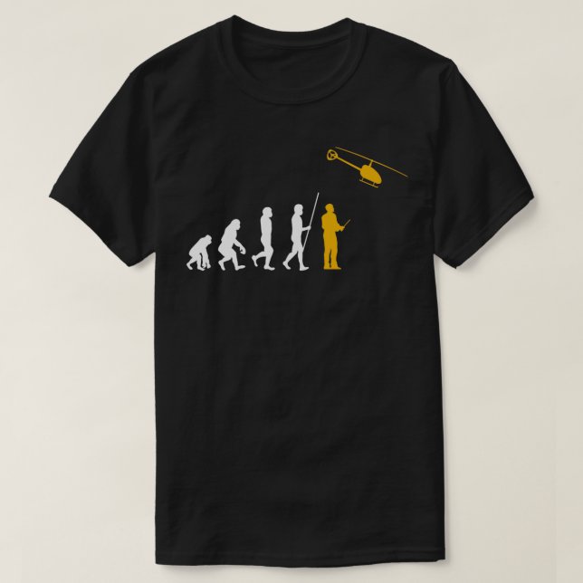 T-shirt Évolution RC Hélicoptère à distance modèle contrôl (Design devant)
