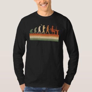 T-shirt Évolution Rétro De L'Homme Programmeur Informatiqu