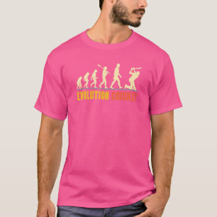 T-shirt Évolution Rétro Du Cricket Pour Les Joueurs De Cri