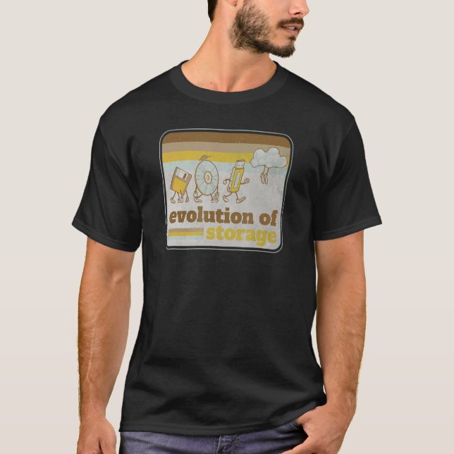 T-shirt Évolution rétrospective de la disquette de stockag (Devant)