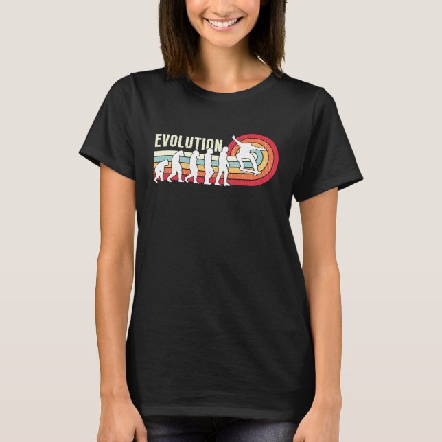 T-shirt Evolution Skateboarding Skate Retro Streetwear  3 (Devant)