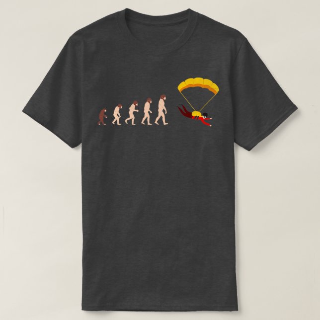 T-shirt Evolution Skydive Skydiver Paraglider Idée cadeau (Design devant)