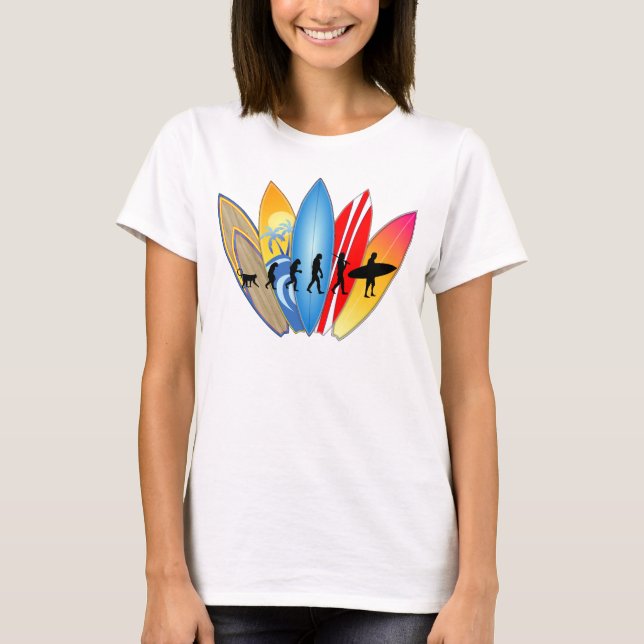 T-shirt Évolution surfante (Devant)