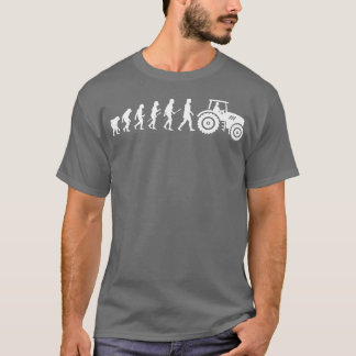 T-shirt Evolution Tractor Driver Farmer Agriculture Field 