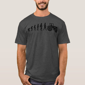 T-shirt Evolution Tractor Driver Farmer Agriculture Field