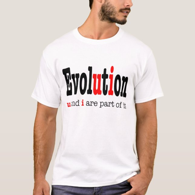 T-shirt Évolution : u et I sont partie il (Devant)
