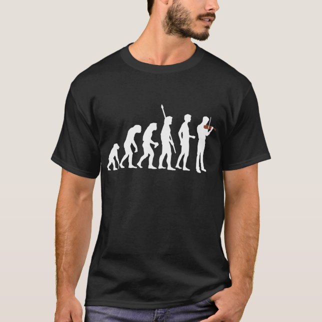 T-shirt evolution violin player (Devant)