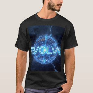 T-Shirt EVOLVE Sphère Numérique Bleu Néon Tech E