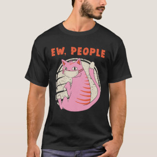 T-shirt Ew People  Cat With Mask Vintage Anti Social Intro