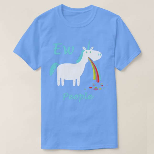 T-shirt Ew People Unicorne Vomissements Rainbow Funny (Design devant)