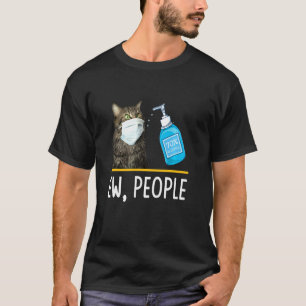 T-shirt Ew Personnes Chat Visage Masque Mignonne Animaux C