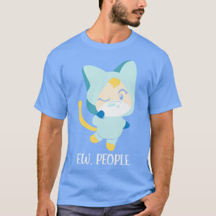 T-shirt Ew Personnes Drôle Chat Porter Masque introverti c