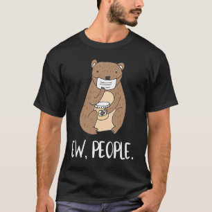 T-shirt Ew Personnes Portent Le Masque Visage Distances So
