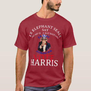 T-SHIRT EX ÉLÉPHANTS DE MER DISENT VOTEZ KAMALA HARRIS HG