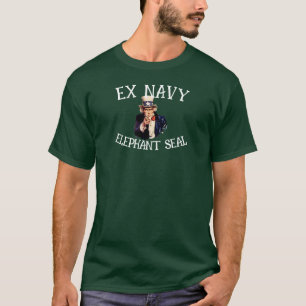 T-shirt Ex famille de phoques éléphant de la marine fête p