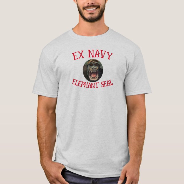 T-shirt Ex Navy Elephant Seal (Devant)
