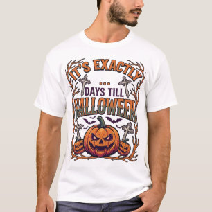 T-shirt Exactement Jours Avant Halloween Citrouille Chauve