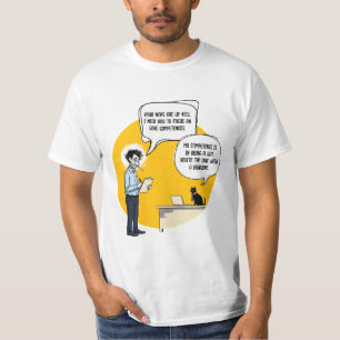 T-shirt Examen de performance drôle de chat de bureau humo