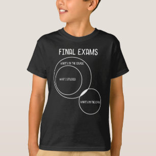 T-shirt Examen final Diagramme de Venn Drôle Conception de