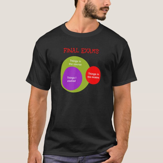 T-shirt Examen final mais vrai diagramme de Venn (Devant)