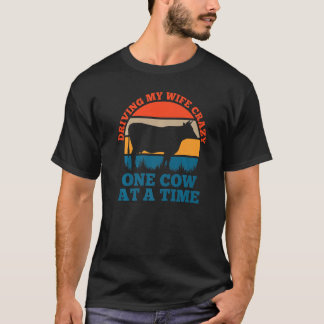 T-shirt exaspérant ma femme un vache à la fois agriculteur