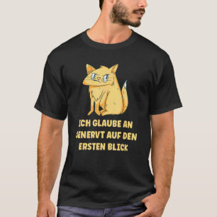 T-shirt Exaspéré Sur Le Premier Glissant Dictons Chat Bur