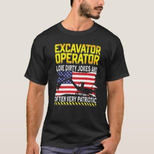 T-shirt Excavateur de machinerie lourde opérateur Digger E
