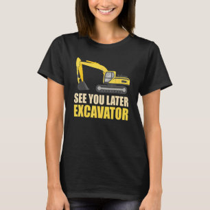 T-shirt Excavateur de pilote du travailleur de constructio
