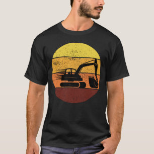T-shirt Excavateur Équipement Lourd Opérateur Rétro Vin