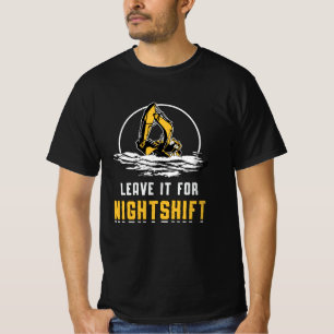 T-shirt Excavateur Le Laisser Pour La Construction Nocturn
