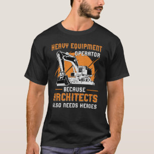 T-shirt Excavateur Matériel lourd Opérateur Construction