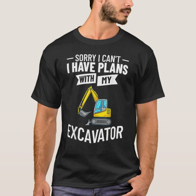 T-shirt Excavator Operator Remote Control Digger Machine R (Devant)