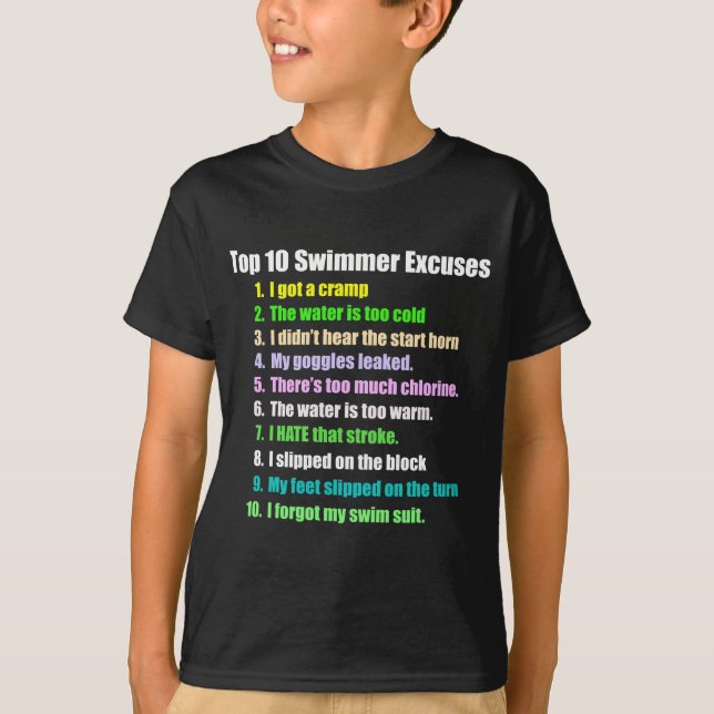T-shirt Excuses de nageurs de Top Ten (Devant)