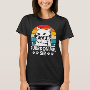 T-shirt Excusez-moi monsieur le chat Humour de chaton Col
