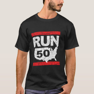 T-shirt Exécuter 262 50 Etats Ultra Marathon Runner Inspir
