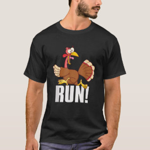 T-shirt Exécuter Drôle Thanksgiving Running 5k Race Turqui