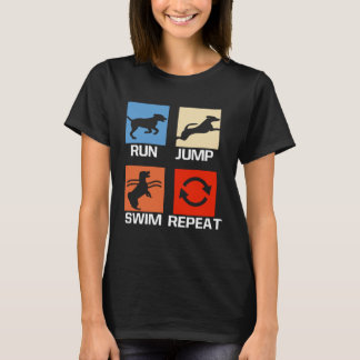 T-shirt Exécuter Jump Swim Répéter l'entraînement Dock Div
