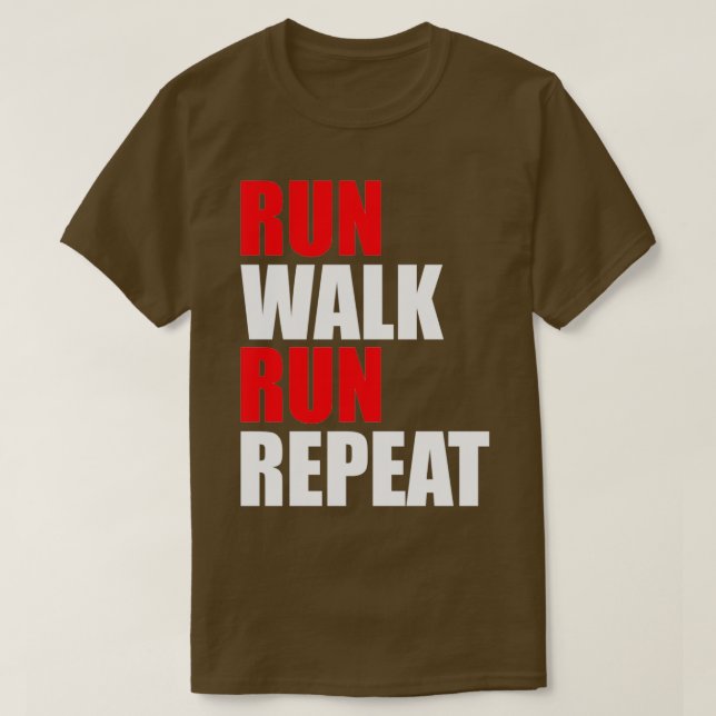 T-shirt Exécuter la marche Exécuter la répétition rouge (Design devant)