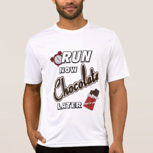 T-shirt Exécuter maintenant Chocolat plus tard Sport-Tek S