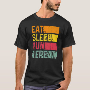 T-shirt Exécution du coureur Vintage Manger Sleep Run Répé