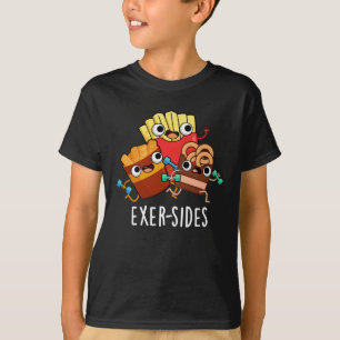 T-shirt Exer-side Funny Exercice Pun Dark BG