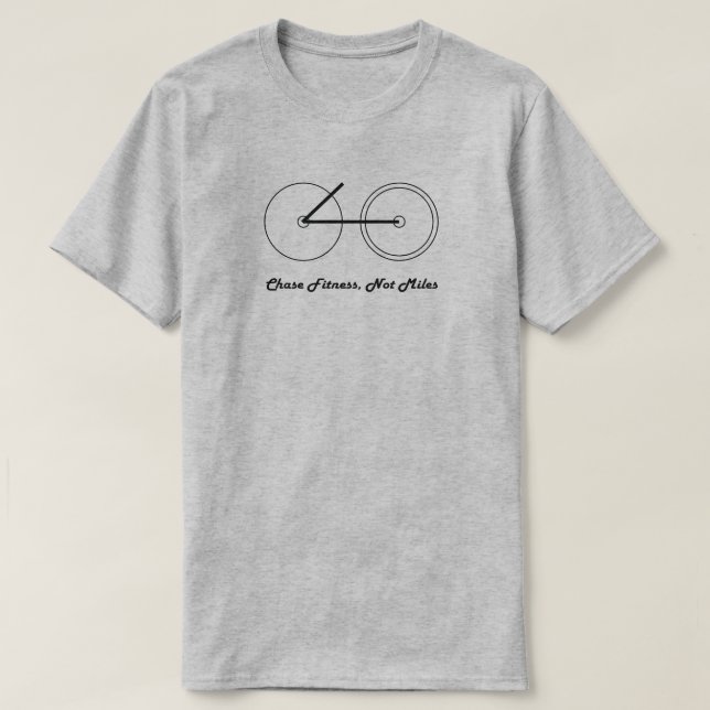 T-shirt Exercice de conditionnement physique à vélo sain (Design devant)