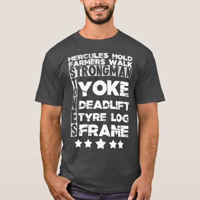 T-shirt Exercice Deadlift de Strongman Deadlift Gym (Devant)