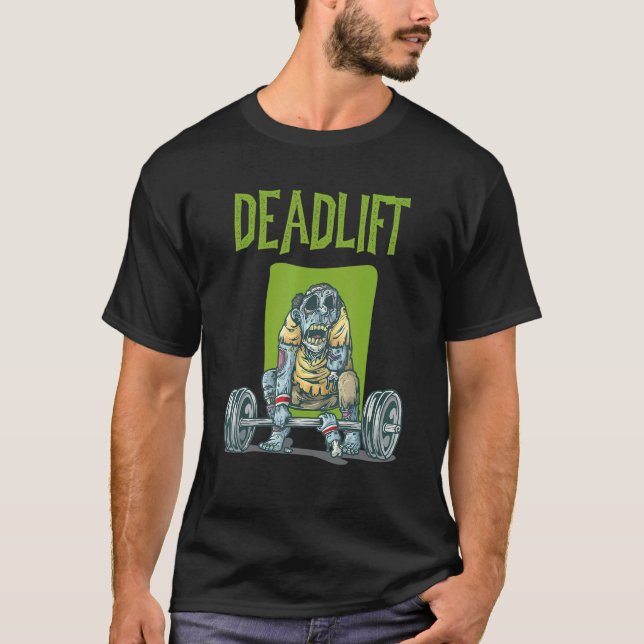 T-shirt Exercice d'entraînement au poids mort Zombie T (Devant)
