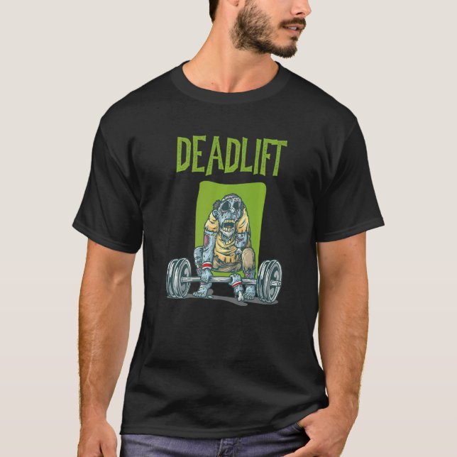 T-shirt Exercice d'entraînement au poids mort Zombie T (Devant)