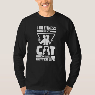 T-shirt Exercice Fitness Cat Fitness Exercice Gym