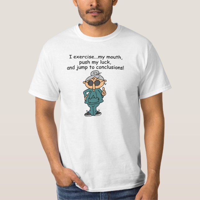 T-shirt Exercice, poussée, humour de saut (Devant)