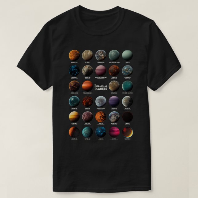 T-shirt Exoplanètes (Design devant)